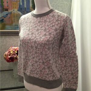 PRICE DROP! Cherry Blossom Floral White and Pink Women's Sweater